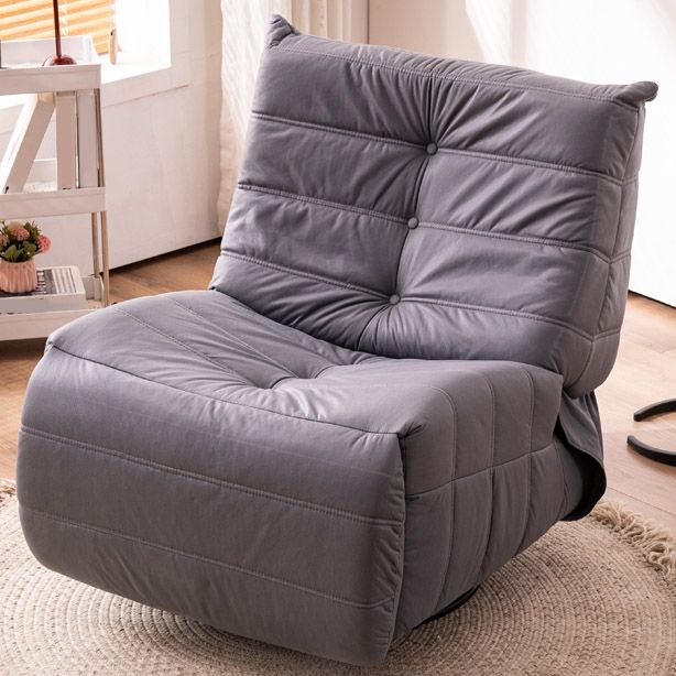 Swivel Rocker Standard Recliner Manual-Handle Faux Leather Recliner Chair