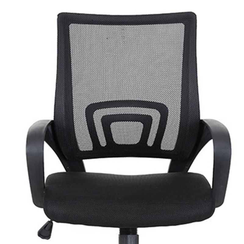 Modern Desk Chair in Black Mesh Ergonomic Computer Chair Mid-Back Chair with Wheels