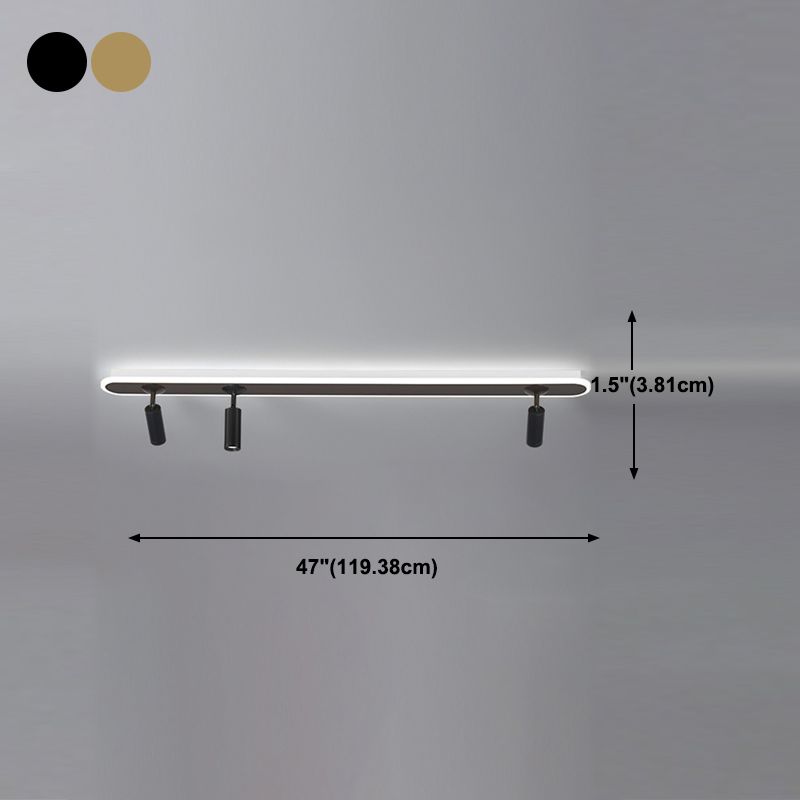 Plafonnier LED sur Rail de forme cylindrique, montage encastré en fer moderne pour le salon