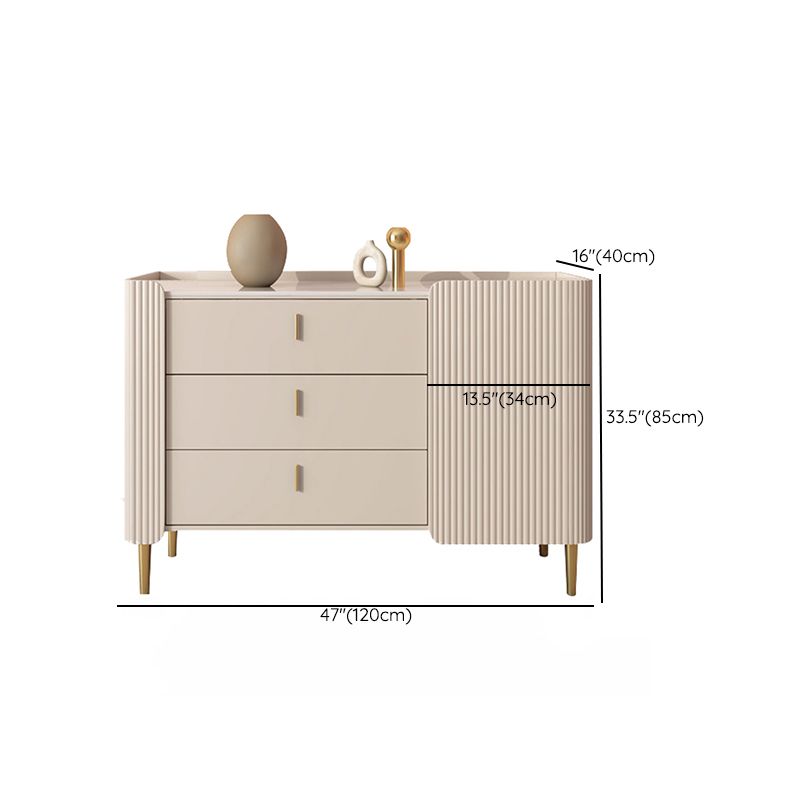 Contemporary Sideboard Stone Sideboard Cabinet with Doors for Kitchen