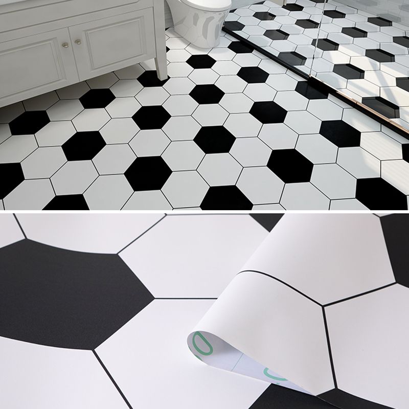 Modern Vinyl Floor Planks Peel and Stick Geometric Printed PVC Flooring