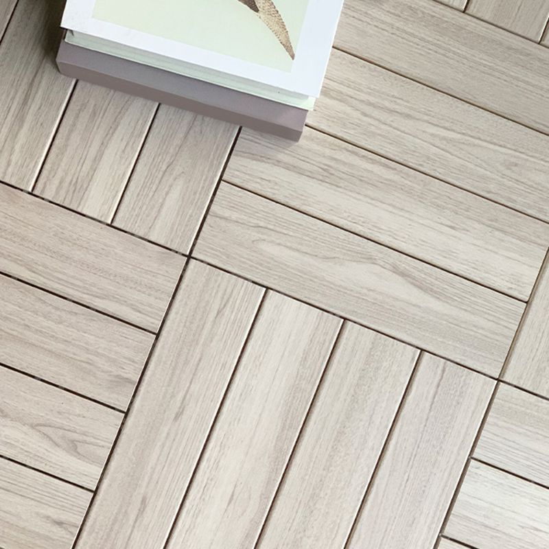 Engineered Flooring Planks Water Resistant Click-Locking for Patio Garden