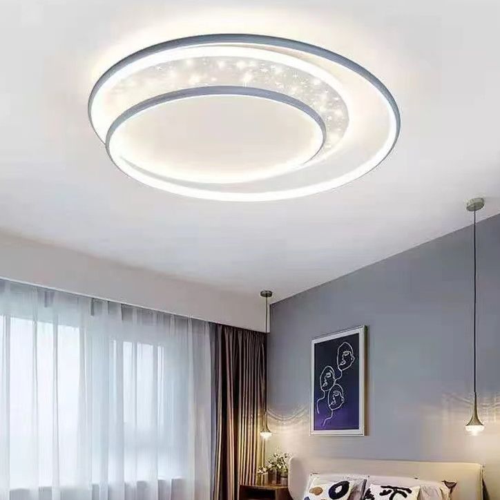 Modern Simple Metal Ceiling Light Circle Shape LED Ceiling Lamp for Living Room