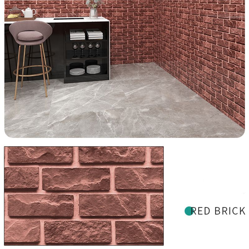 3D Artificial Brick Paneling Waterproof Peel and Stick Living Room Wall Panel (5-Pack)