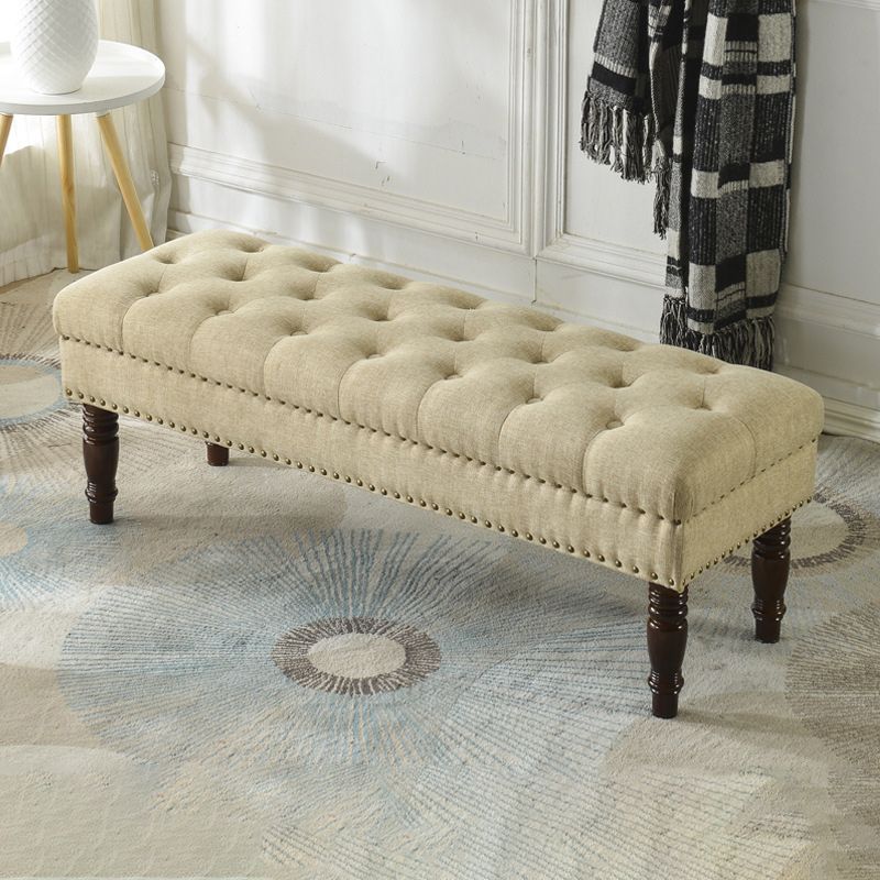 Foam Cushioned Bench 39.37" L x 15.75" W x 17.72" H Modern Bench with Nailheads