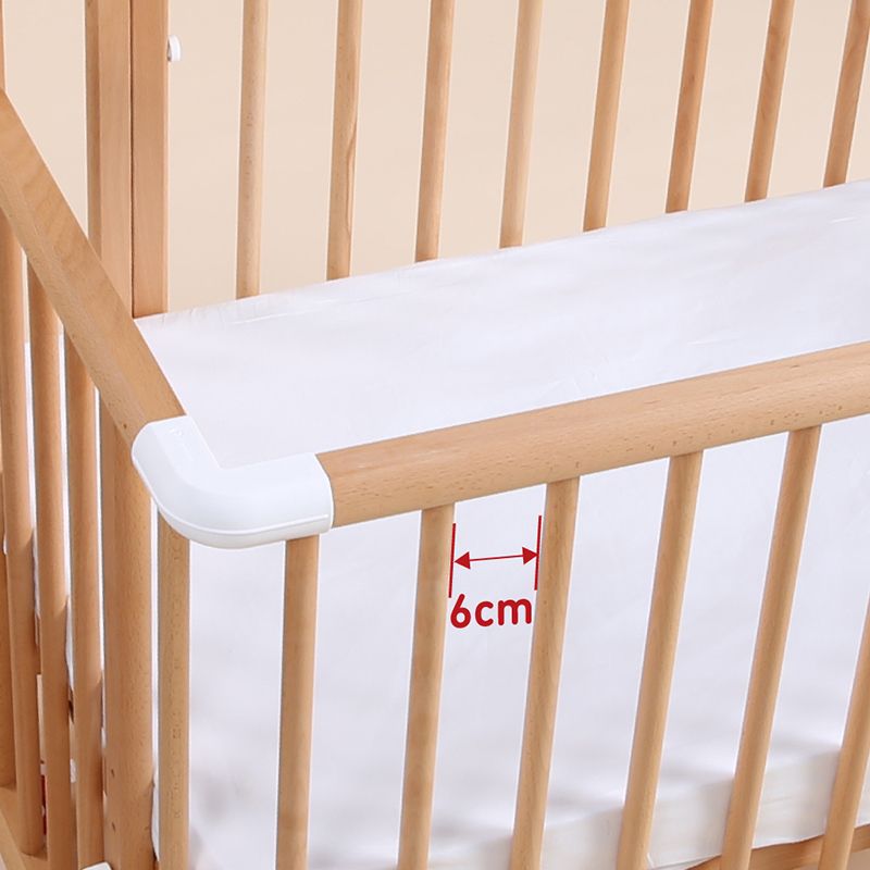 Farmhouse Rectangle Crib Home Solid Wood 4-In-1 Convertible Crib