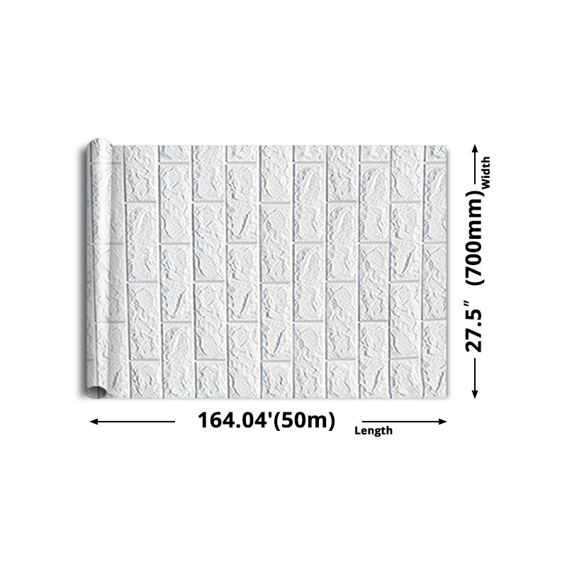 Modern Wall Ceiling 3D Embossed Peel and Stick Waterproof Wall Paneling in White