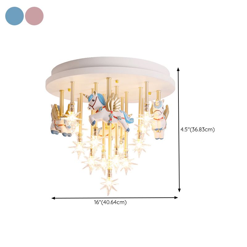 Nordic Ceiling Lamp Lovely Flush Mount Light Fixture for Kids' Room