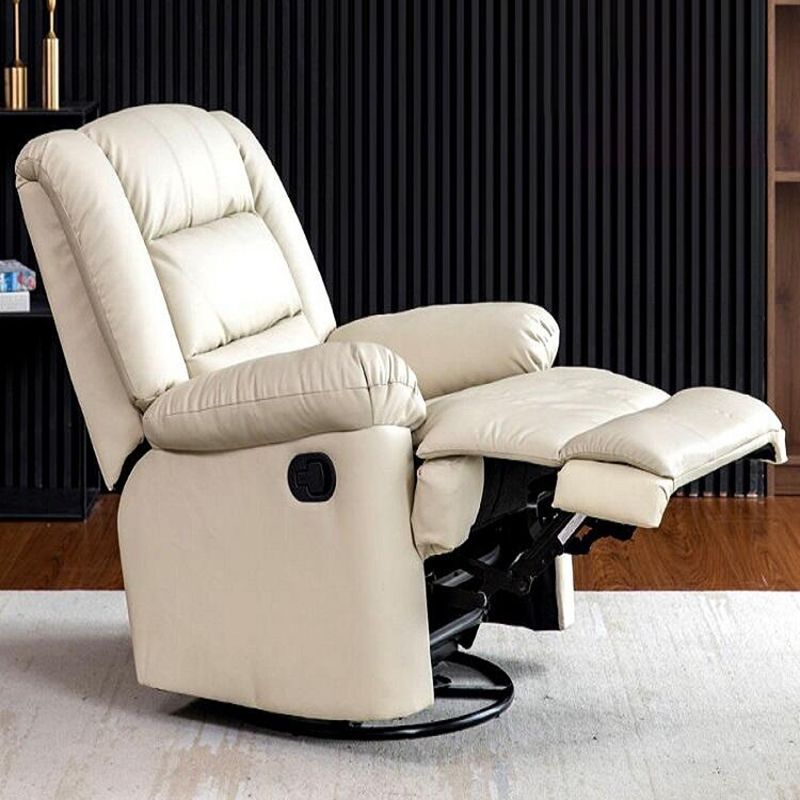 Swivel Rocker Standard Recliner Solid Color Manual Recliner Chair