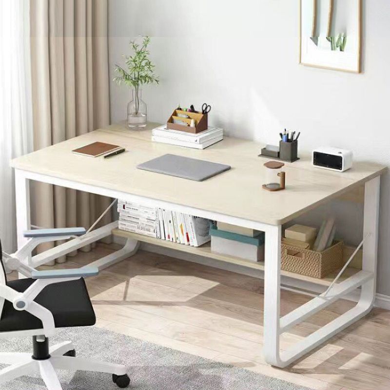 Rectangular Industrial Office Desk 60" Wide Home Wooden Writing Desk