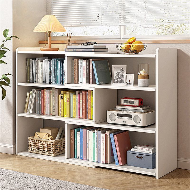 Wooden Engineered Wood Bookshelf Closed Back Modern Bookcase with Shelves