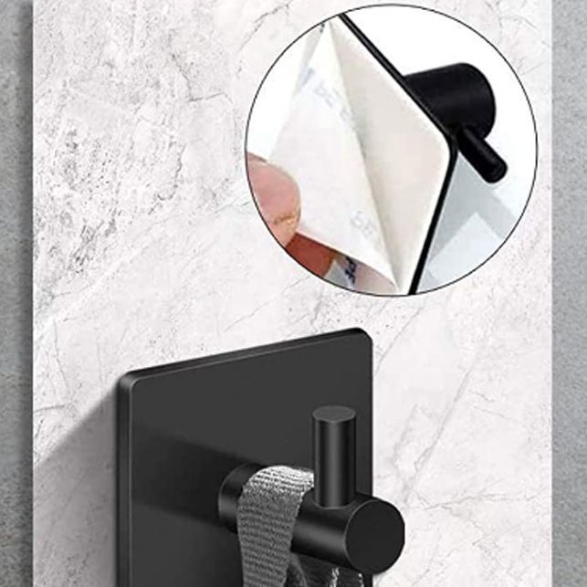 Matte Black Bathroom Hardware Set Stainless Steel Towel Bar/Paper Holder/Robe Hooks