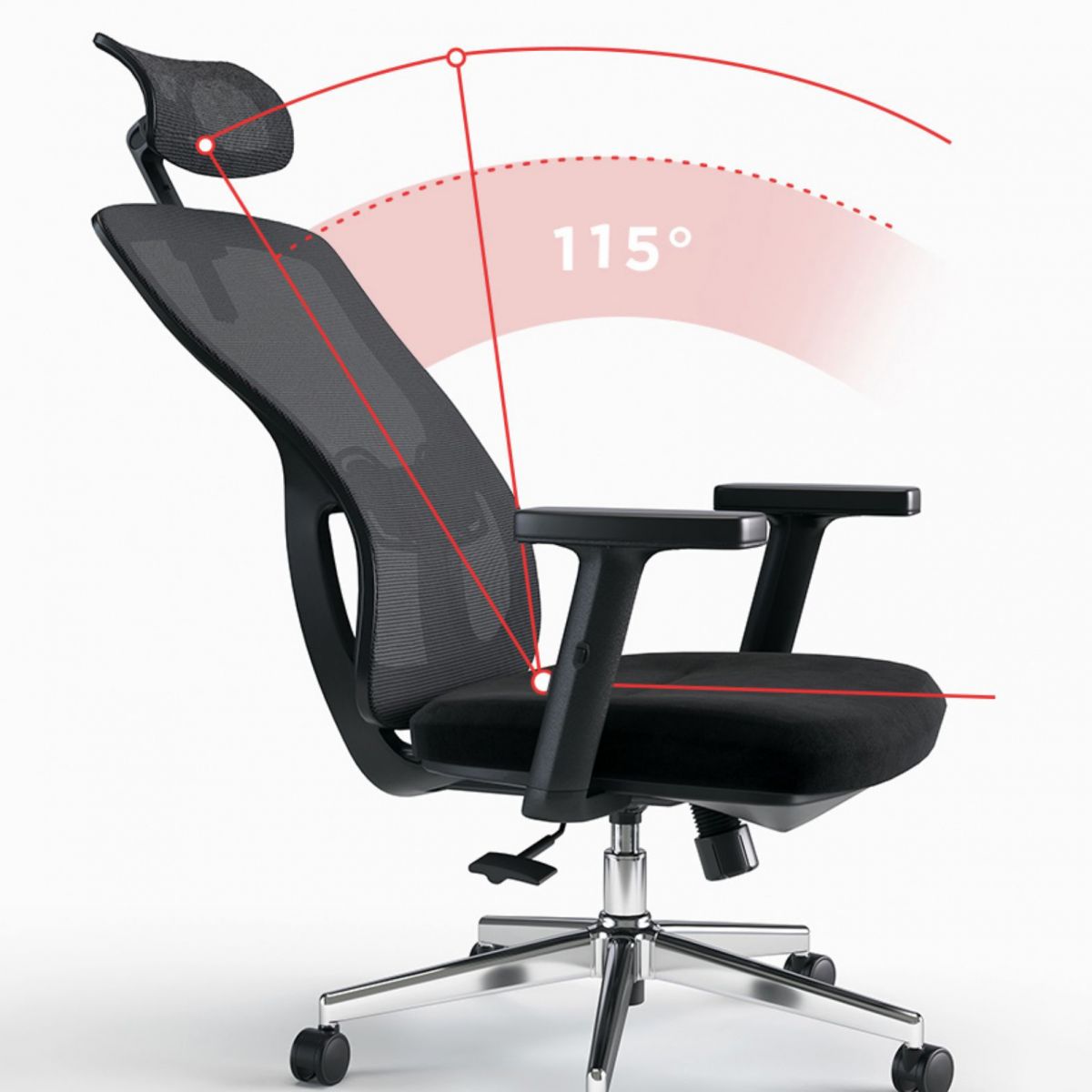 16" Wide Contemporary Wheels Breathable AirGrid Office Chair