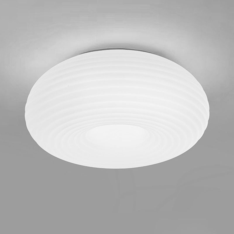 Single White Modern Flush Mount Lighting Unique LED Ceiling Light for Bedroom