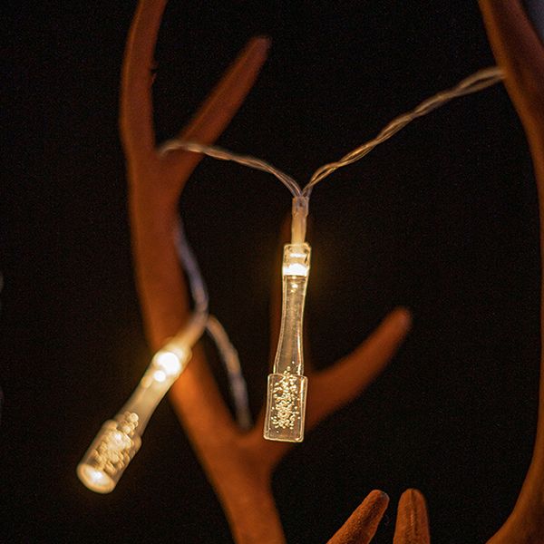 Plastic Geometric Shaped String Light Set Modern LED Festive Light for Indoor