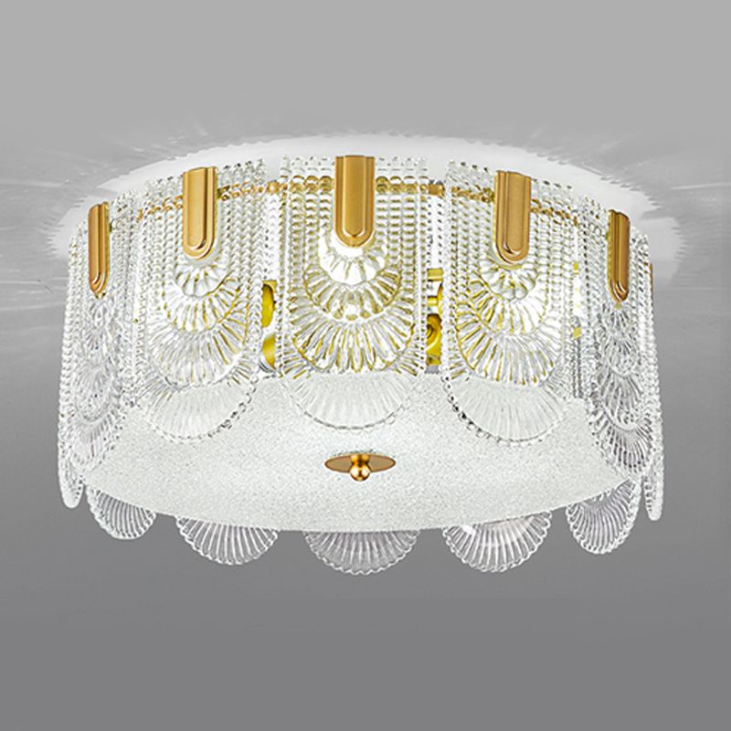 Nordic Glass Shade Ceiling Light Household Flush Mount for Bedroom