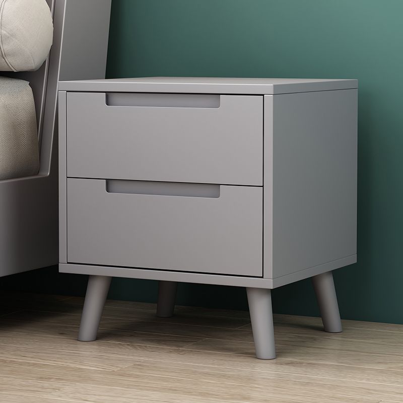 Solid Wood Bedside Table Modern Minimalist Bed Nightstand with Legs