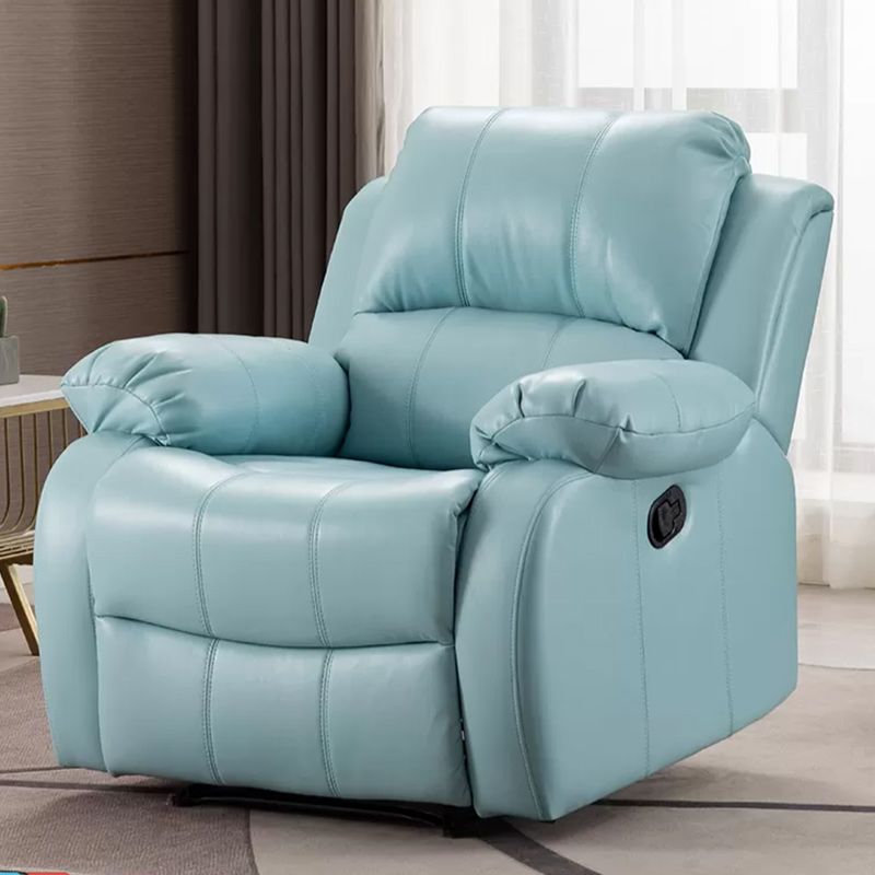 Contemporary Home Theater Recliner Metal Solid Color Arm Reclining Swiveling