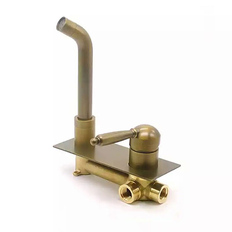 3 Holes Faucet Glam Style Wall Mounted Faucet with 2 Cross Handles