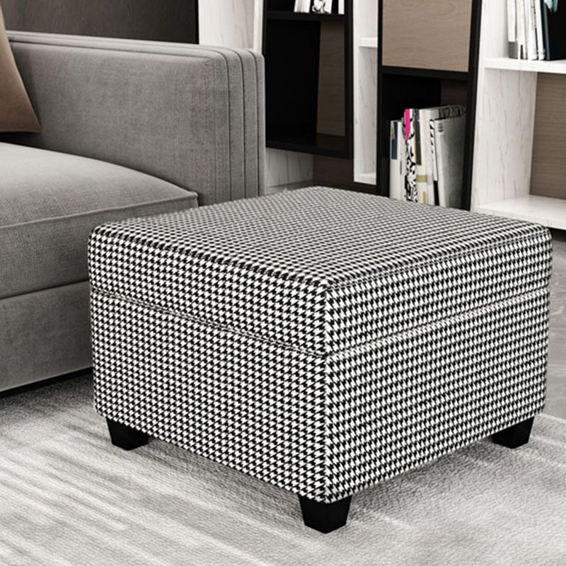 Modern Storage Ottomans Square Leather Storage Ottomans with Legs