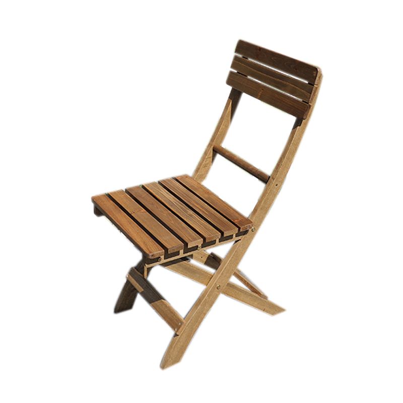 Modern Folding Dining Side Chair Solid Wood Outdoor Bistro Chairs