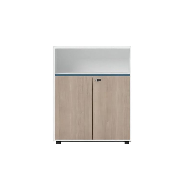 Modern File Cabinet Vertical Wood Color Block File Cabinet with Lock for Home or Office