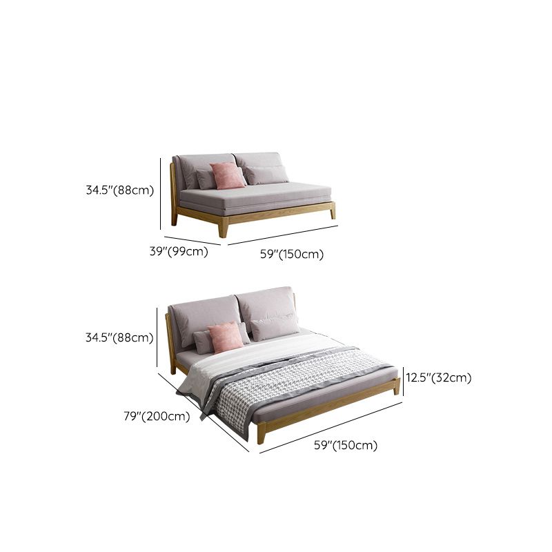 Scandinavian Armless Futon Sleeper Sofa Foldable Futon and Mattress