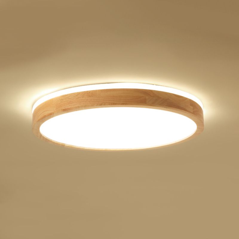 1 Light Wood Flush Ceiling Light Fixtures Modern Bedroom Flush Mount Ceiling Light Fixtures