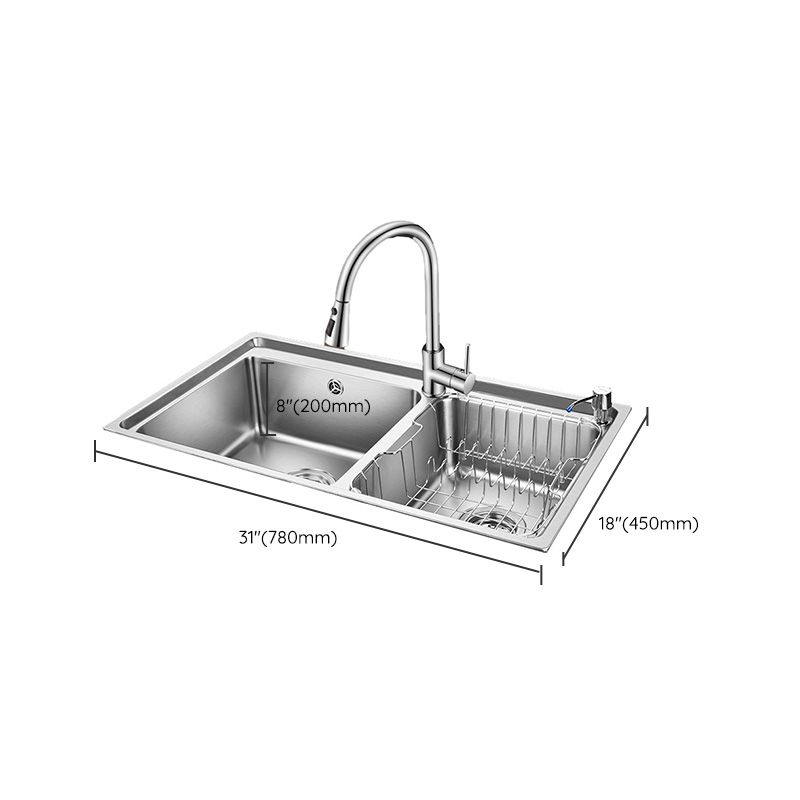 Stainless Steel Kitchen Sink Overflow Hole Design Kitchen Double Sink