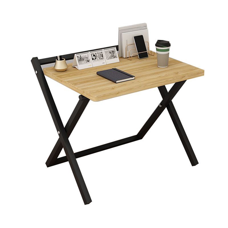 Wooden Top Lap Desk Metal Base Kids Writing Desk Foldable Table