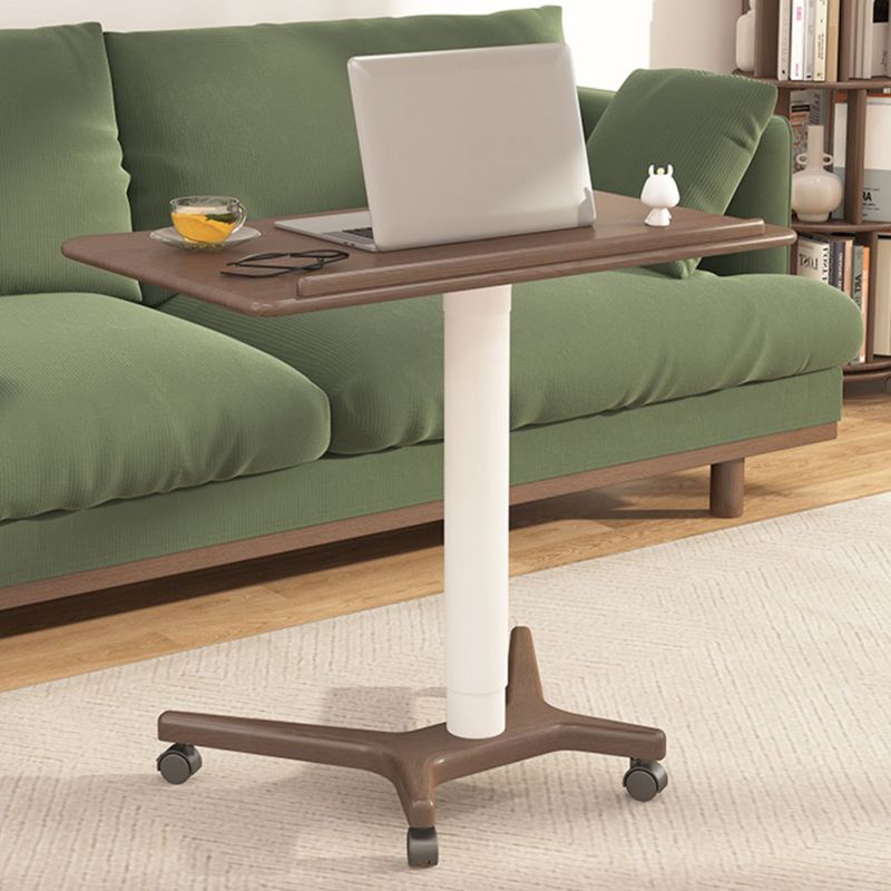 Scandinavian Lifting Standing Desk with Casters Wood Writing Desk