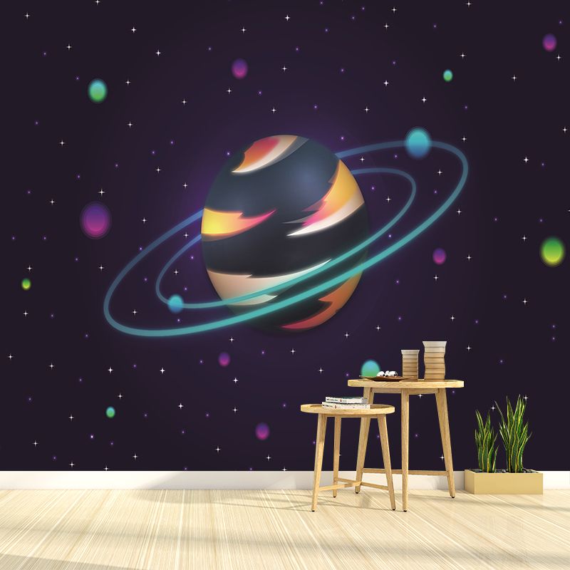 Modern Cosmic Planet Removable Wall Mural for Children's Bedroom, Water Resistant