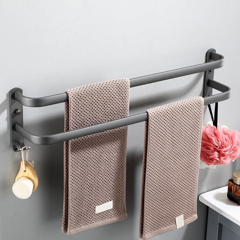 Modern Bathroom Hardware Set Towel Bar Grey Bath Shelf Bathroom Set