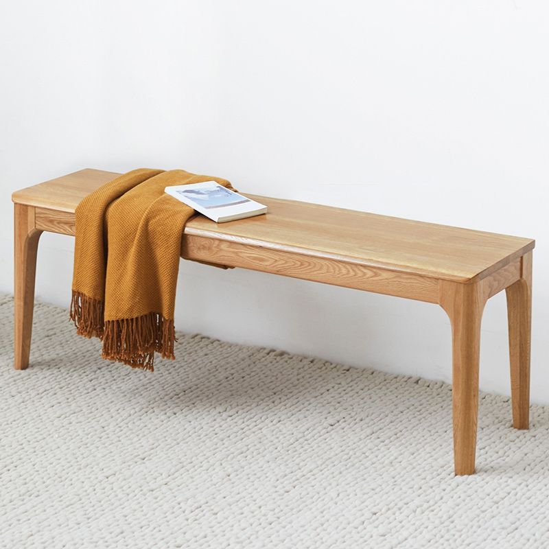 Modern Bench 11.8 Inch Wide Solid Wood Seating Bench with Legs