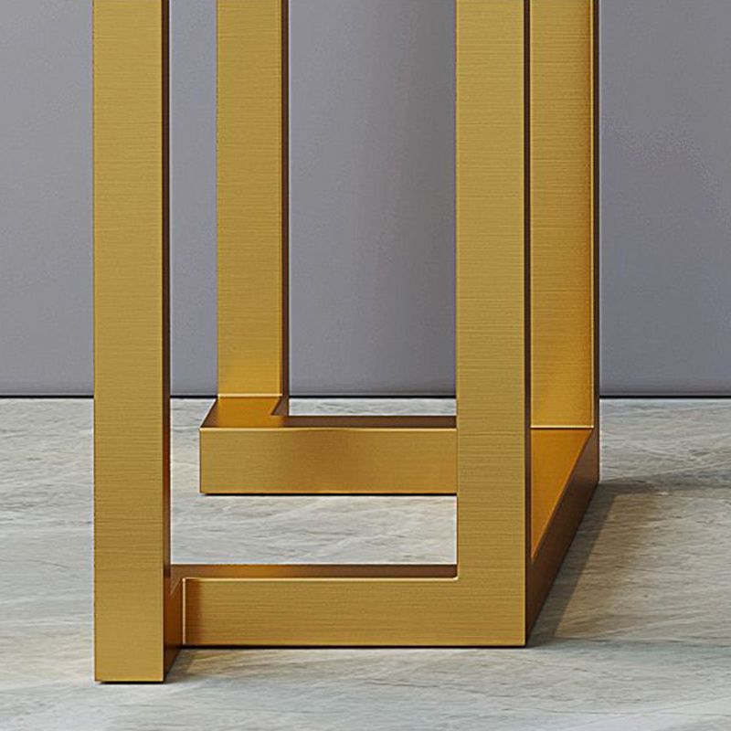 Glam Rectangle Marble/metal Scratch Resistant Console Table for Hall