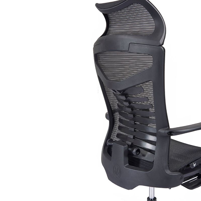 Modern Black Desk Chair with High Back and Swivel Home Office Chair