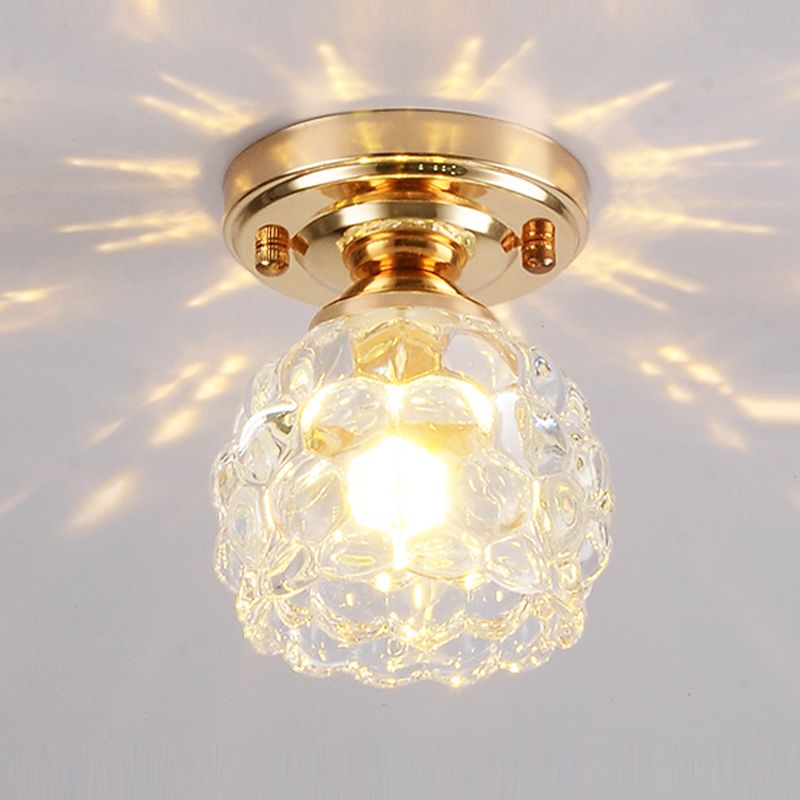 Nordic Style 1-Light Ceiling Lamp Glass Shade Ceiling Light for Bedroom