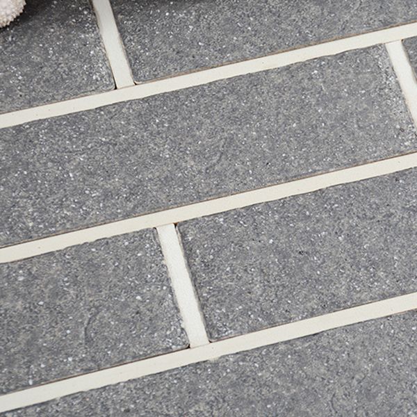 Gray Grid Mosaic Wall & Floor Tile Rectangular Outdoor Floor Tile