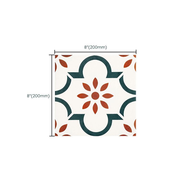 Modern Style Waterproof Floor Tile Moroccan Pattern Straight Edge Square Floor Tile