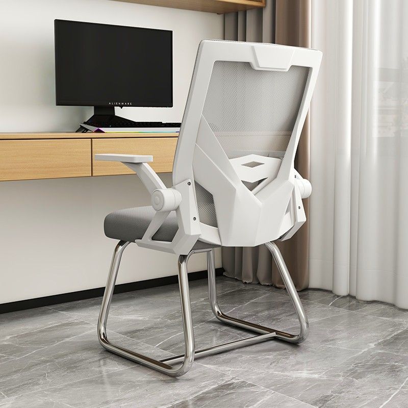 Modern Office Chair Fixed Arms Mesh Chair with Breathable Back