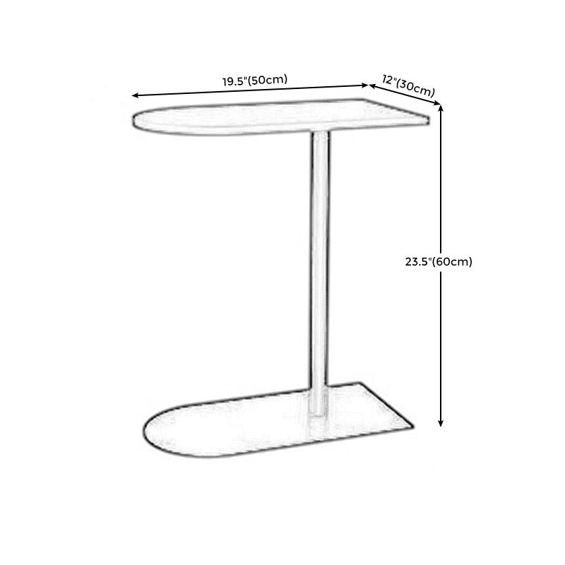 Modern Pedestal End Side Table Mental Sofa Side End Table for Living Room