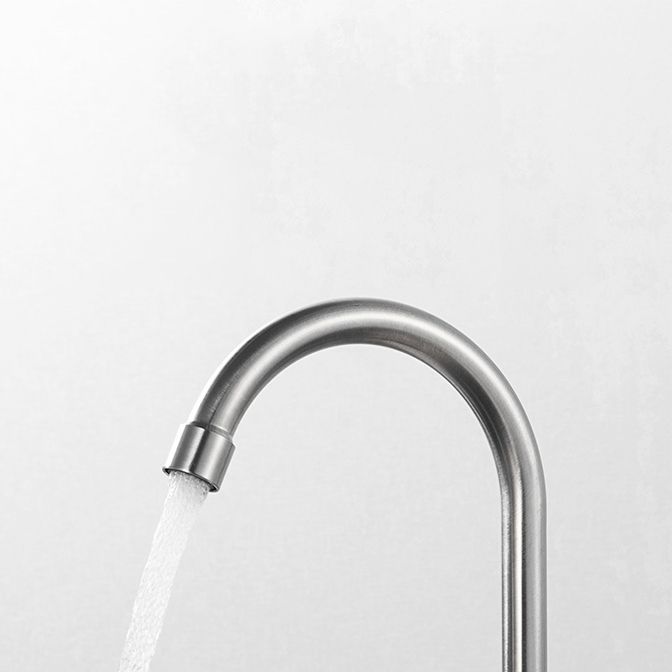 Contemporary Kitchen Faucet Stainless Steel Swivel Spout Standard Kitchen Faucets