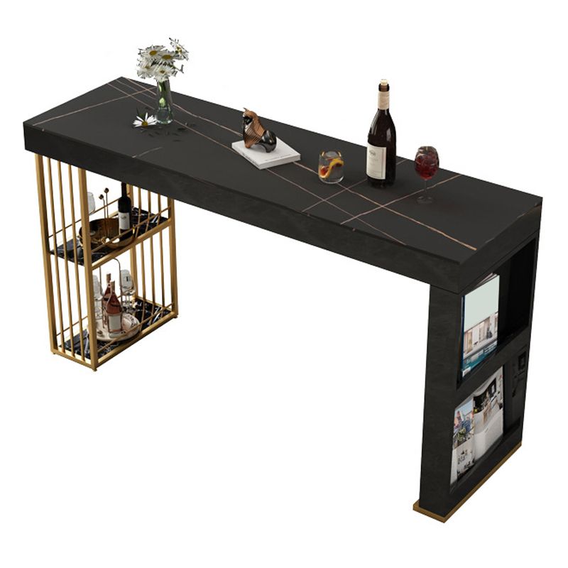 Rectangle Bar Dining Table Modern Bar Dining Table with Sled Base