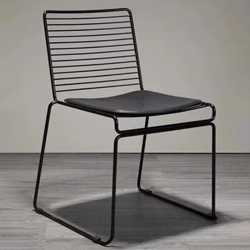 Contemporary Outdoor Bistro Chairs Metal Stacking Outdoors Dining Chairs