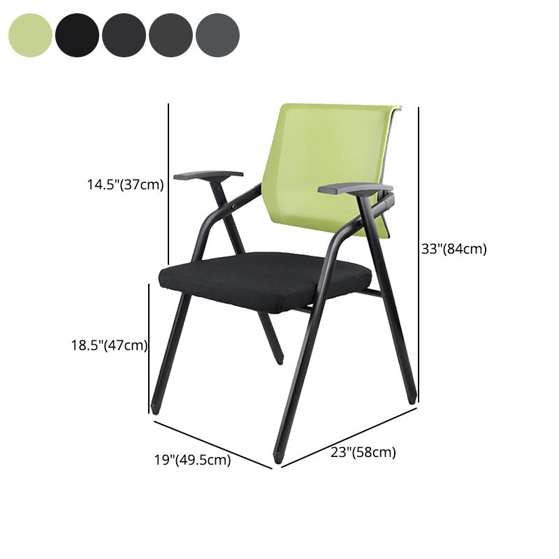 Mid Back Mesh Conference Chair Ergonomic Fixed Arms Chair for Office