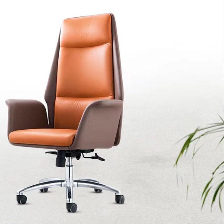 Contemporary Faux Leather Adjustable Chair Conference Swivel Chair