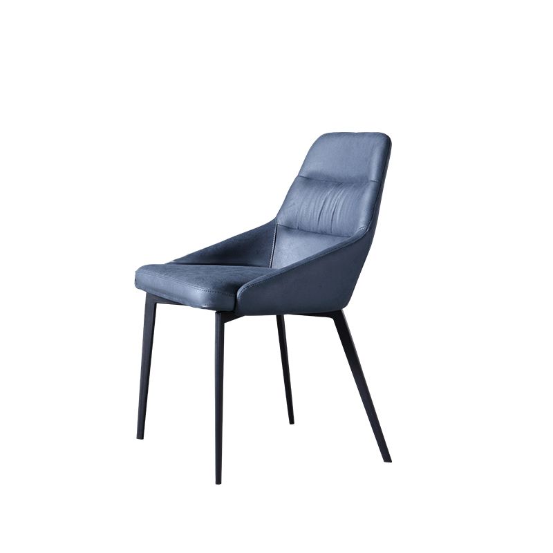 Minimalist Design Arm Solid Back Side Chairs  Upholstered Side Chair