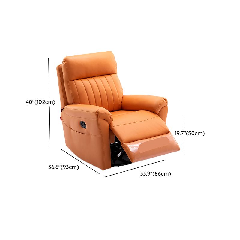 Contemporary Standard Recliner with Arm Storage and Back Movement