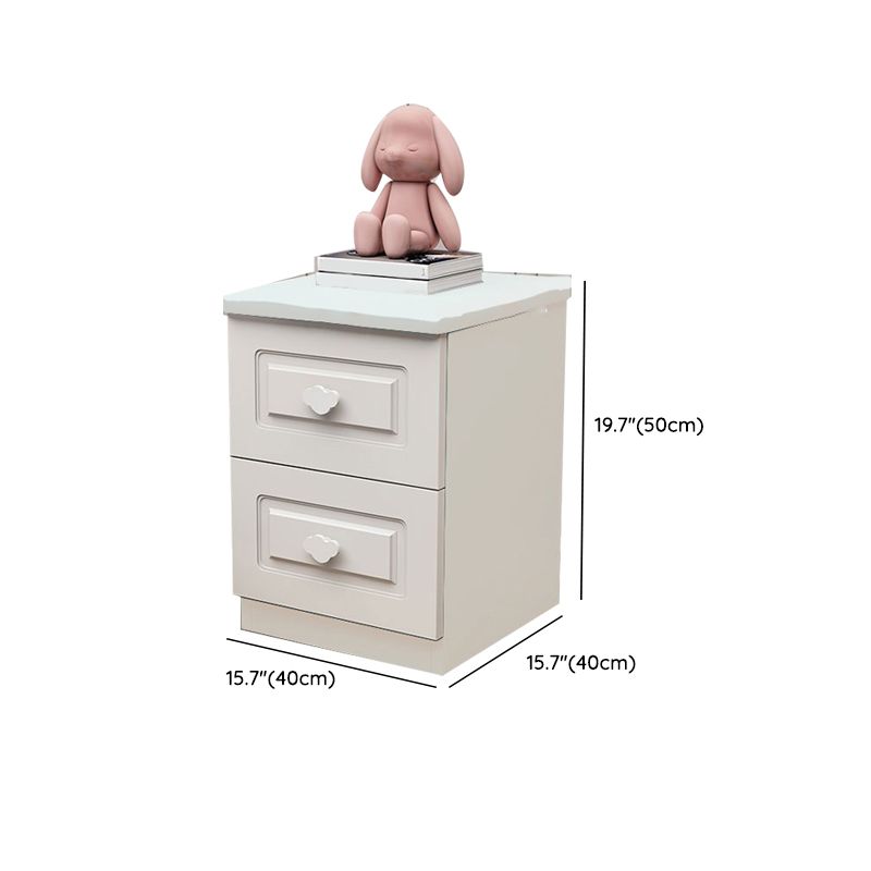 with Drawers Nightstand Kids Solid Wood Flat Top Neutral Nursery Nightstand