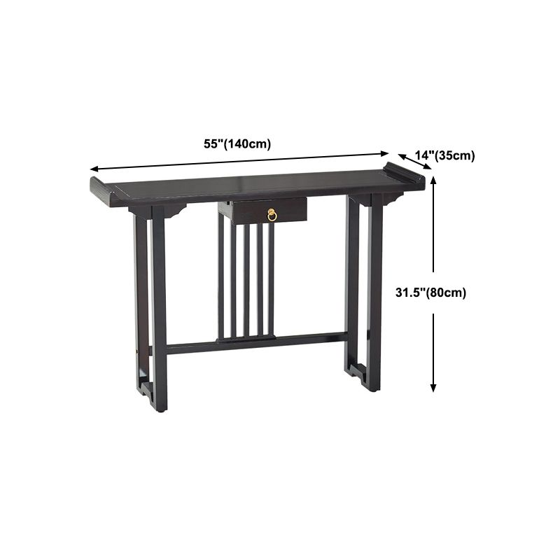 31.5" Tall 1-drawer Console Table Solid Wood Accent Table for Hall